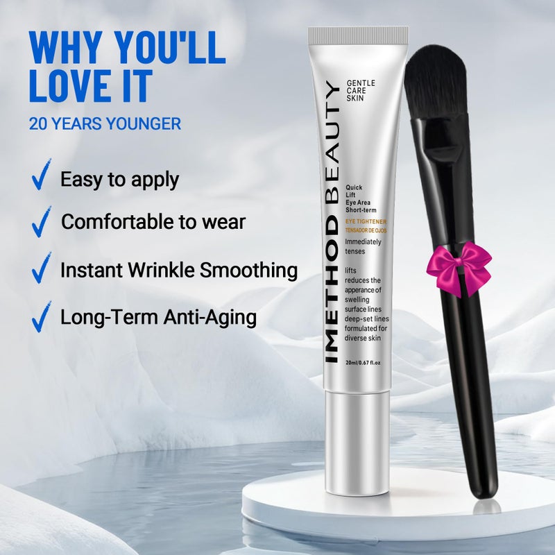 iMethod Perfection Eye Tightener - Temporary Eye Tightener Cream, Under Eye Cream Reduces Dark Circles & Puffiness, Instant Firming Formula for Fine Lines & Wrinkles, 20ml - Image 3